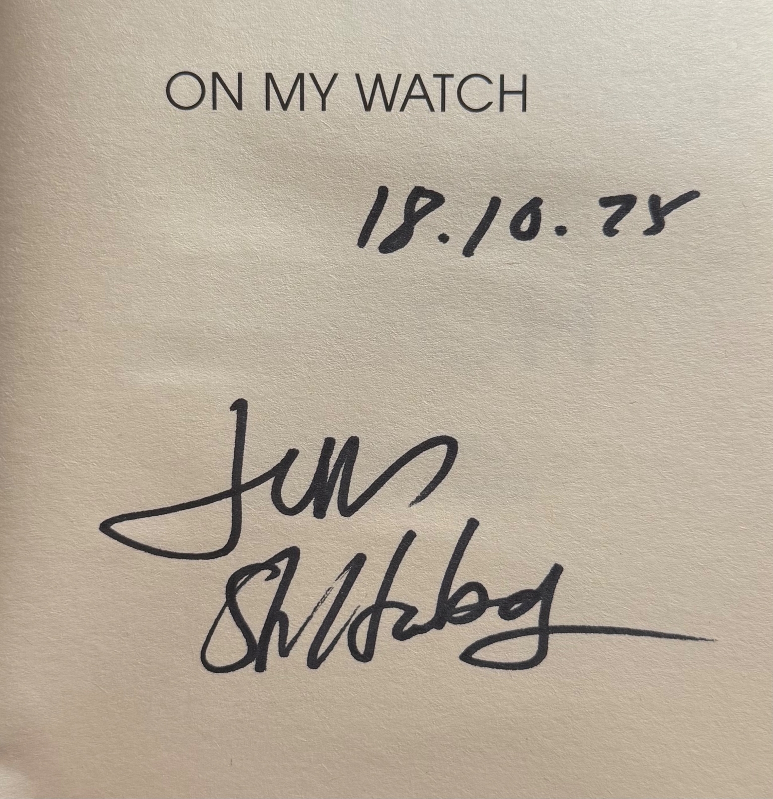 Jens Stoltenberg signed item