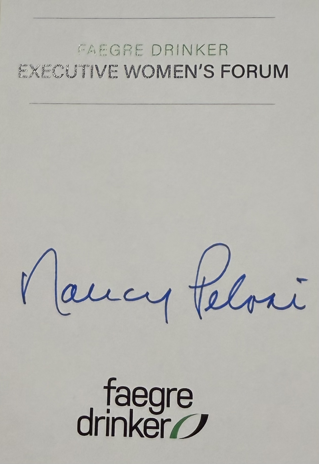 Nancy Pelosi signed item
