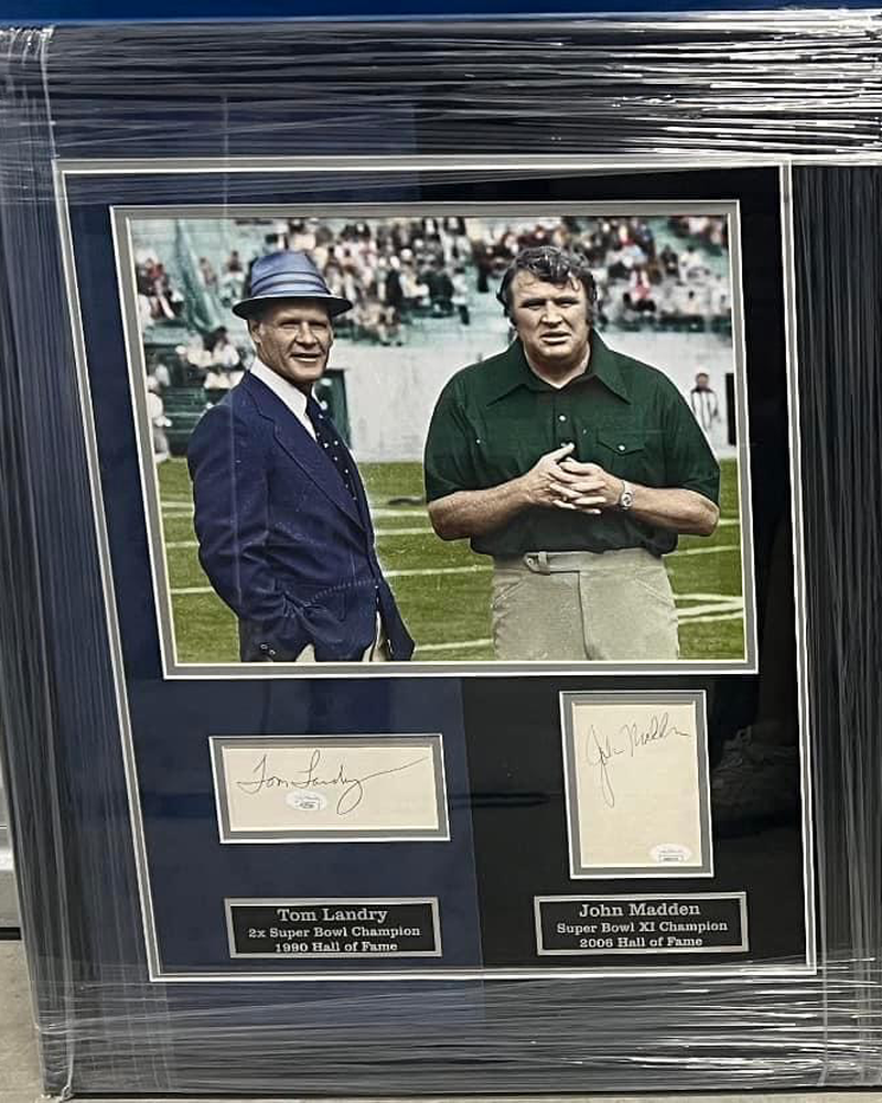 Tom Landry & John Madden signed item