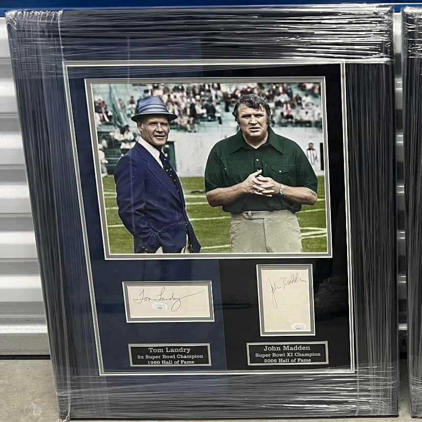Tom Landry & John Madden signed item