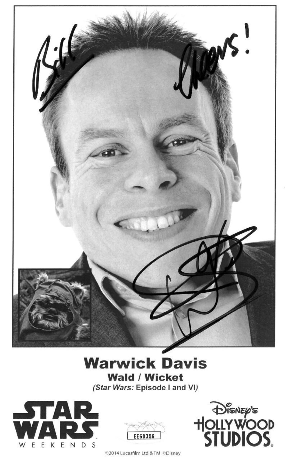 Warwick Davis signed item