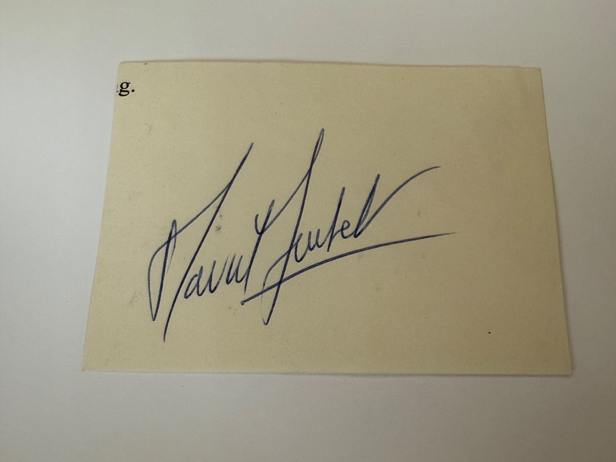 David Suchet signed card
