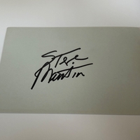 Steve Martin signed signed card