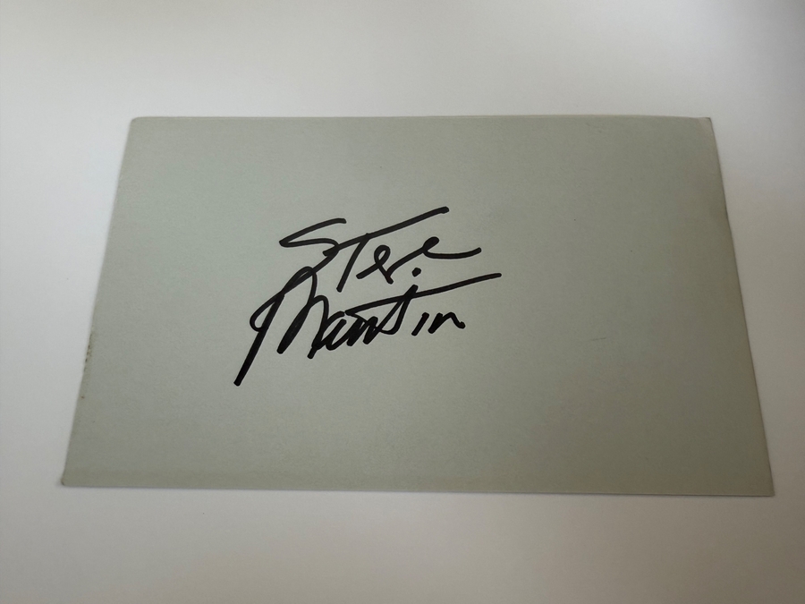 Steve Martin signed card