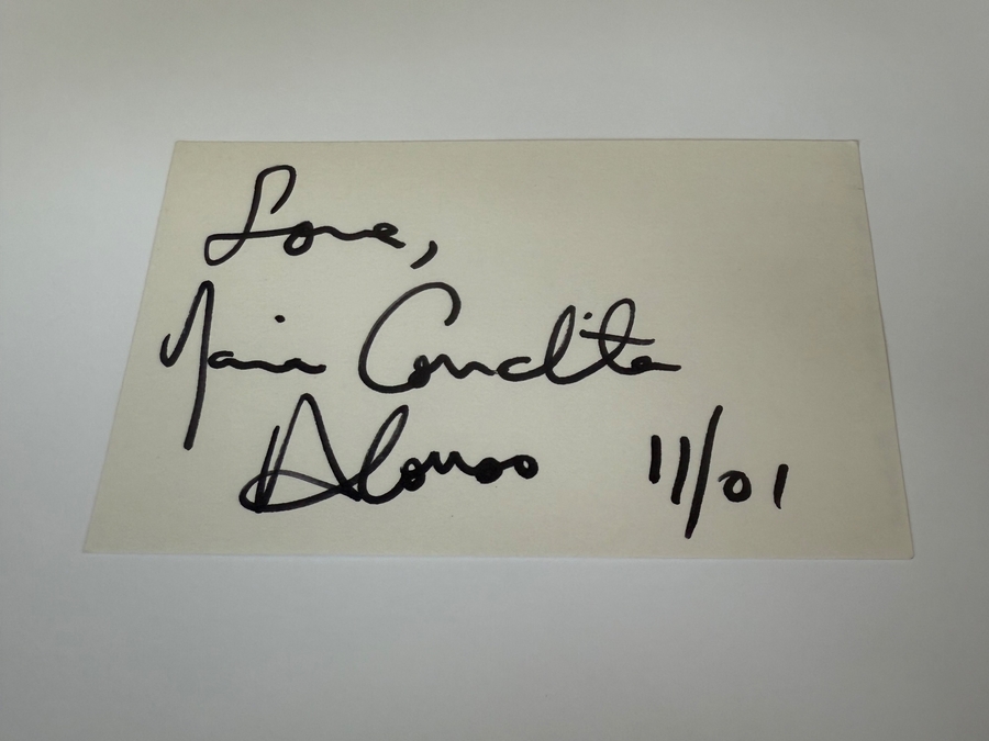 Maria Condita Alonso signed card