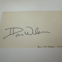 Don “The Dragon” Wilson signed signed card