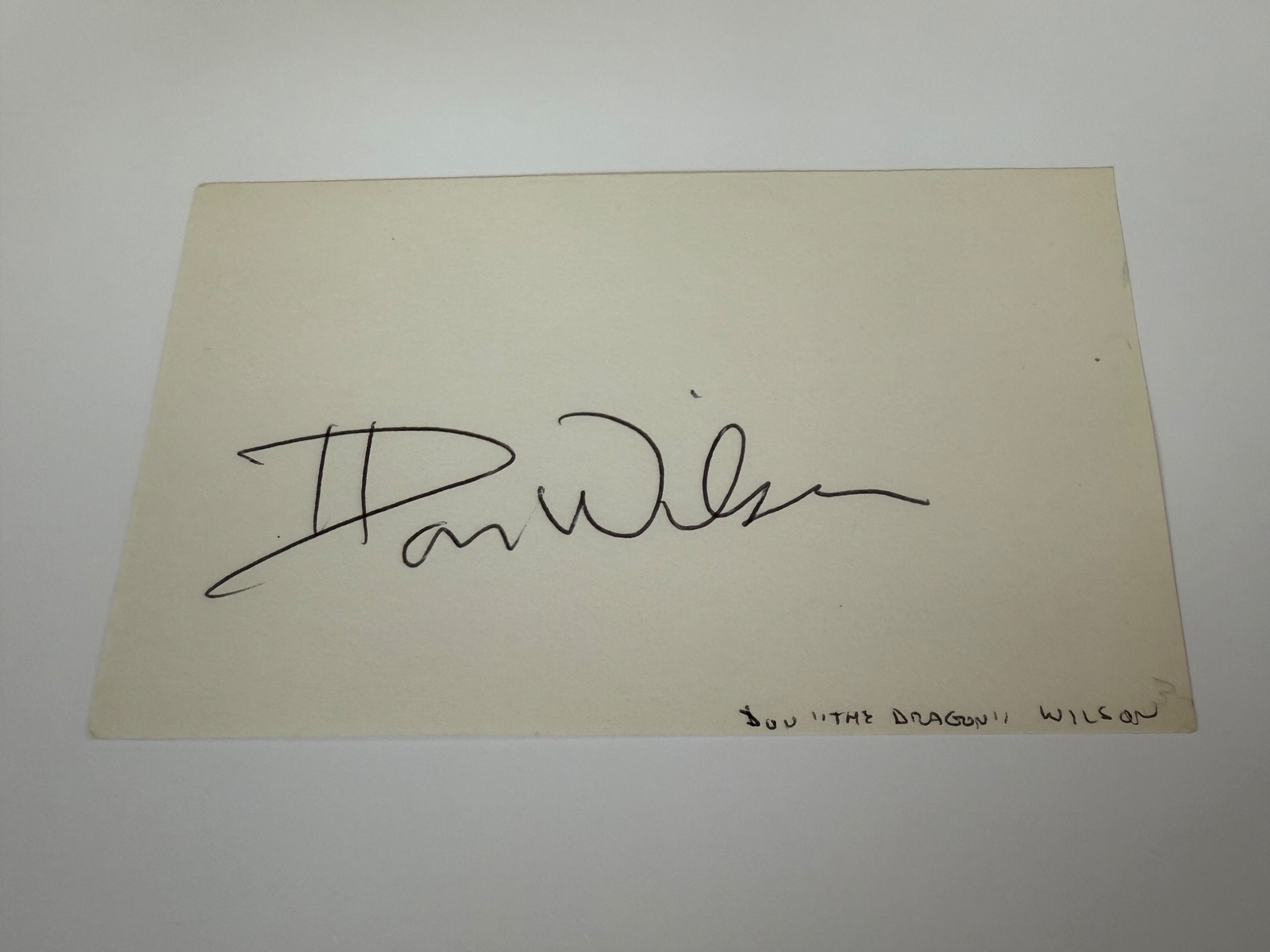 Don “The Dragon” Wilson signed signed card