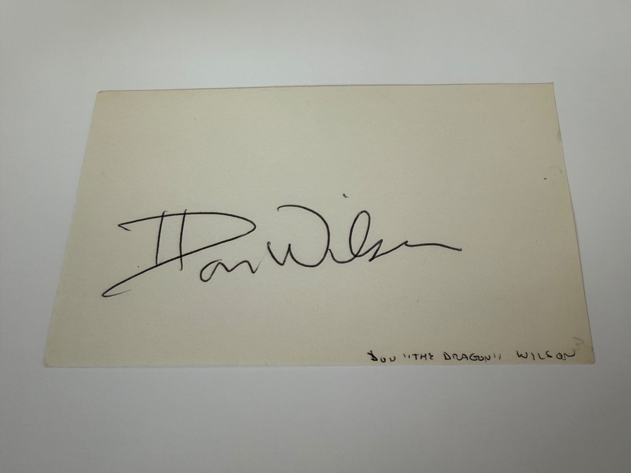 Don “The Dragon” Wilson signed card
