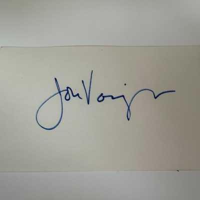 Jon Voight signed card