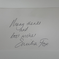 Emilia Fox signed signed card