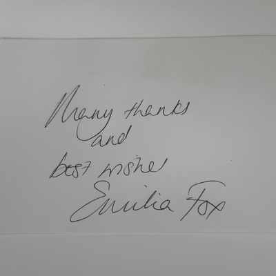 Emilia Fox signed card