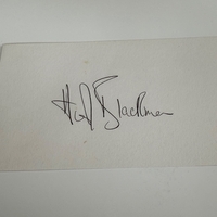 Honor Blackman signed card