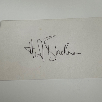 Honor Blackman signed card