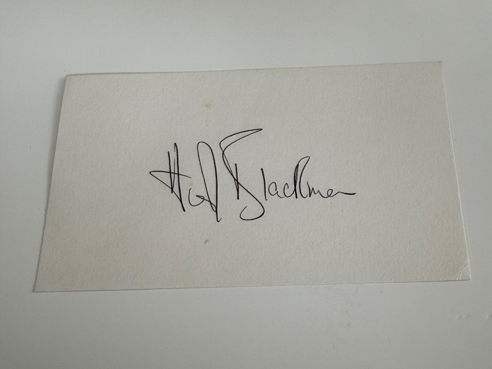 Honor Blackman signed card