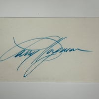 Larry Hagman signed card