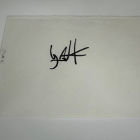 Bjork signed card