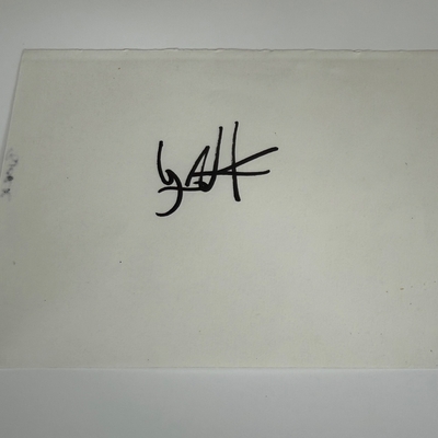 Bjork signed card