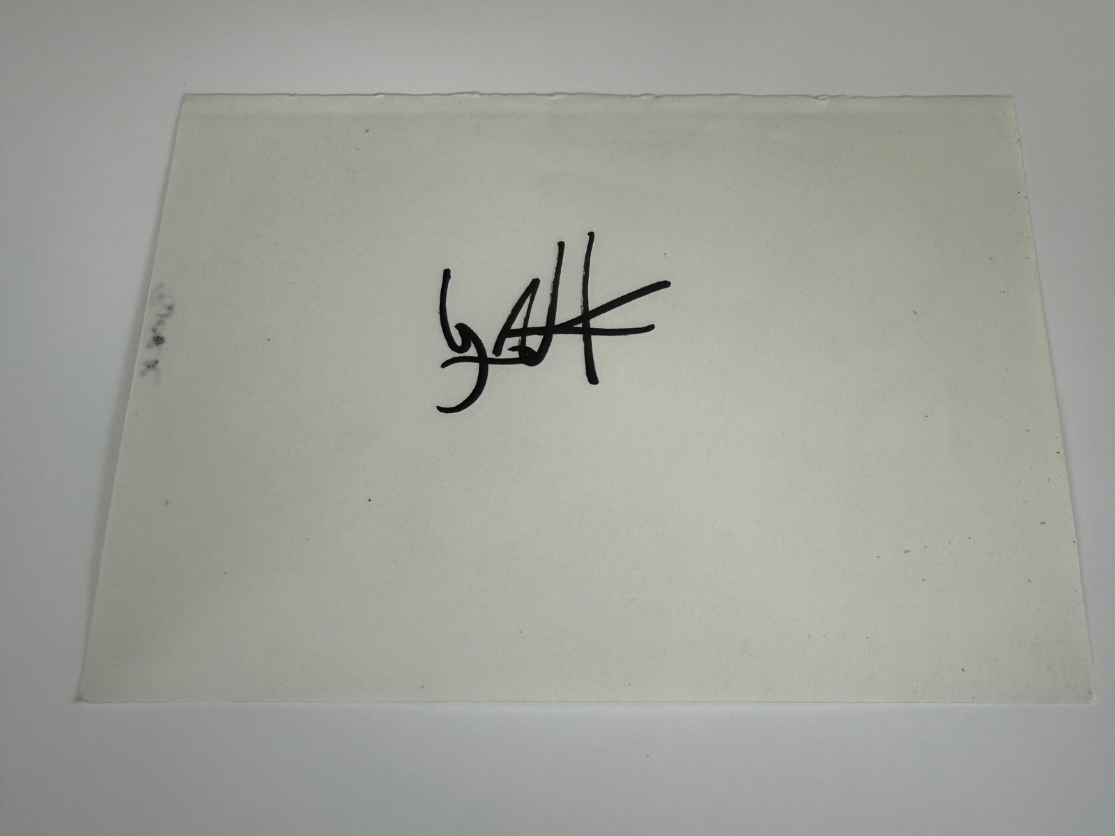 Bjork signed card