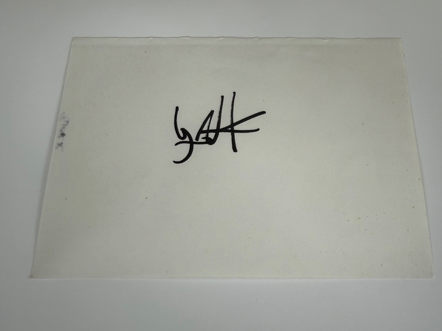Bjork signed card