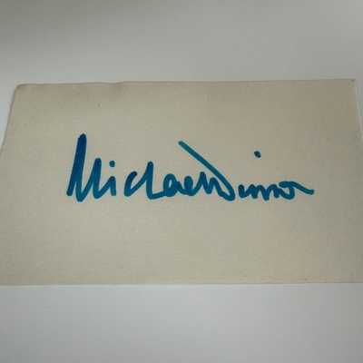 Michael Winner signed card