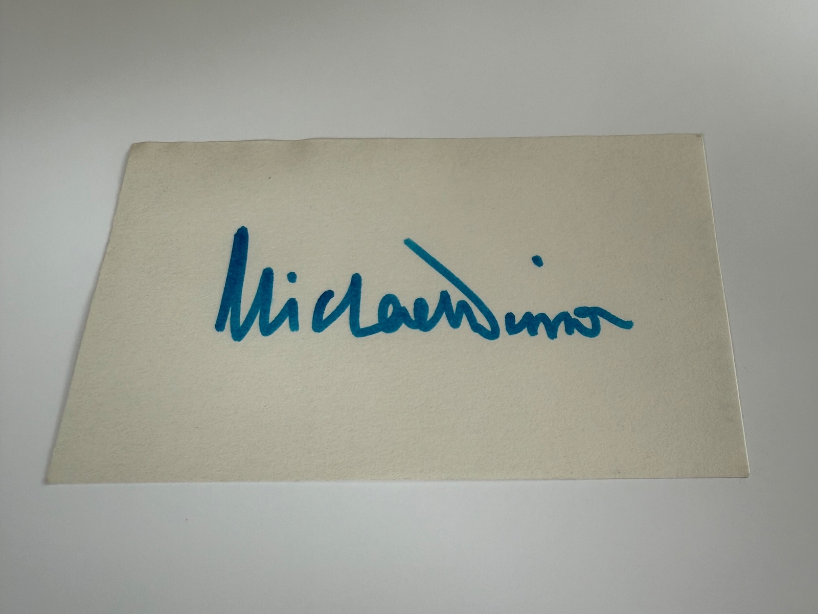 Michael Winner signed card