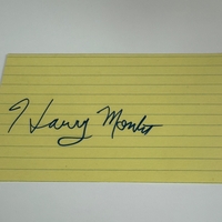 Harry Monty (Wizard of Oz) signed card