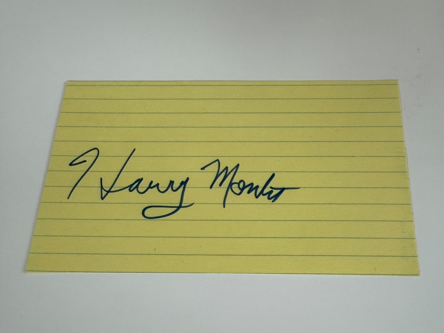 Harry Monty (Wizard of Oz) signed card