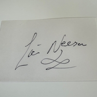 Liam Neeson signed card