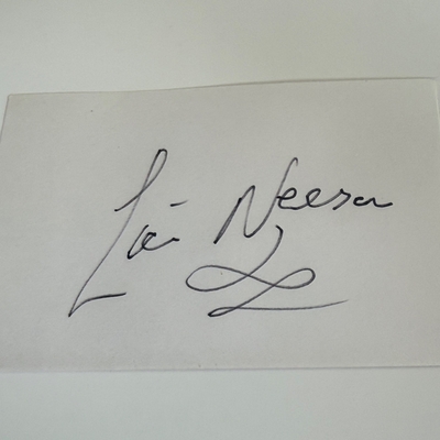 Liam Neeson signed card
