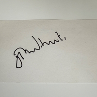 John Hurt signed card
