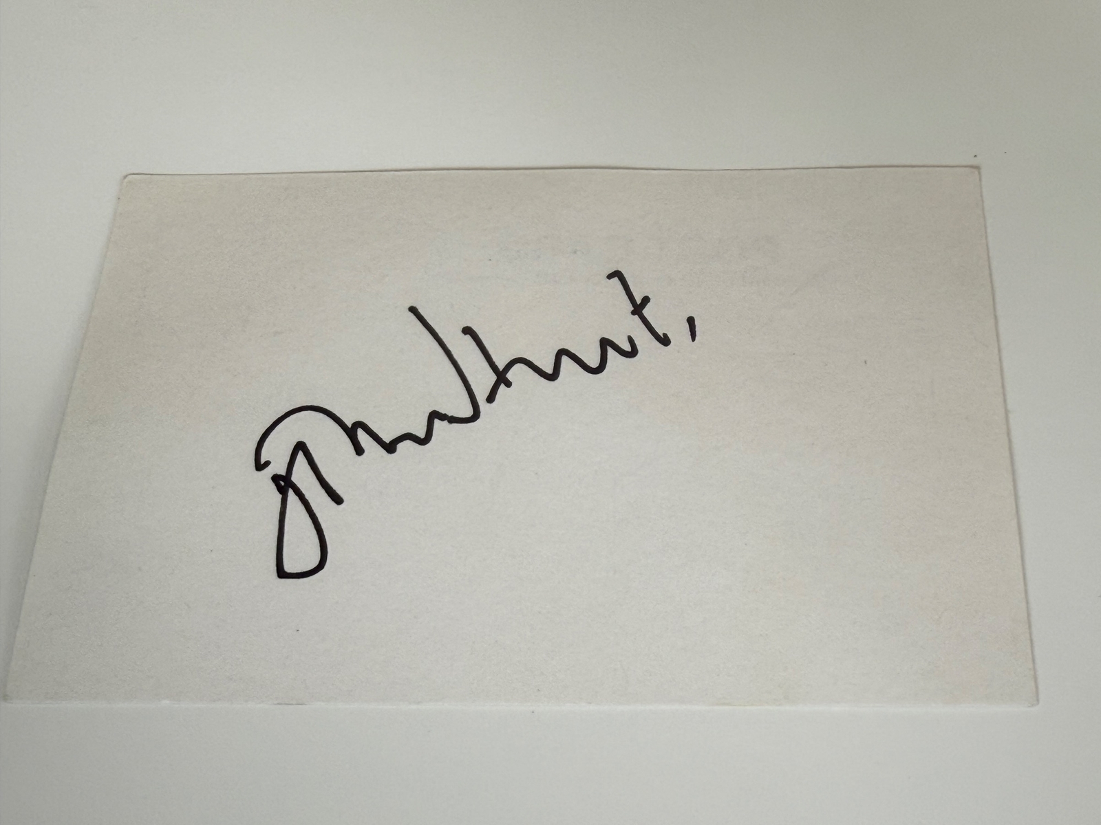 John Hurt signed card