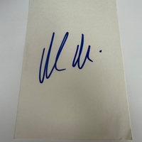 Matt Damon signed card with proof of meet photo