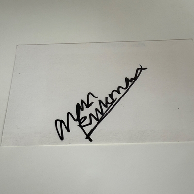 Alan Rickman signed card