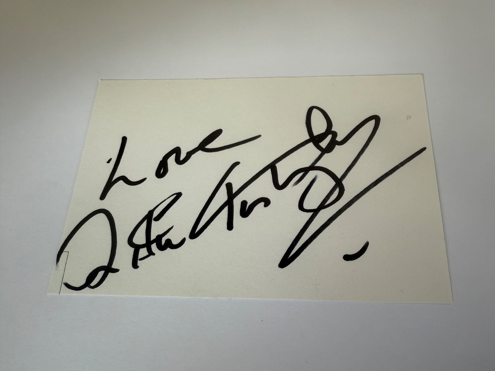 Rita Tushingham signed card