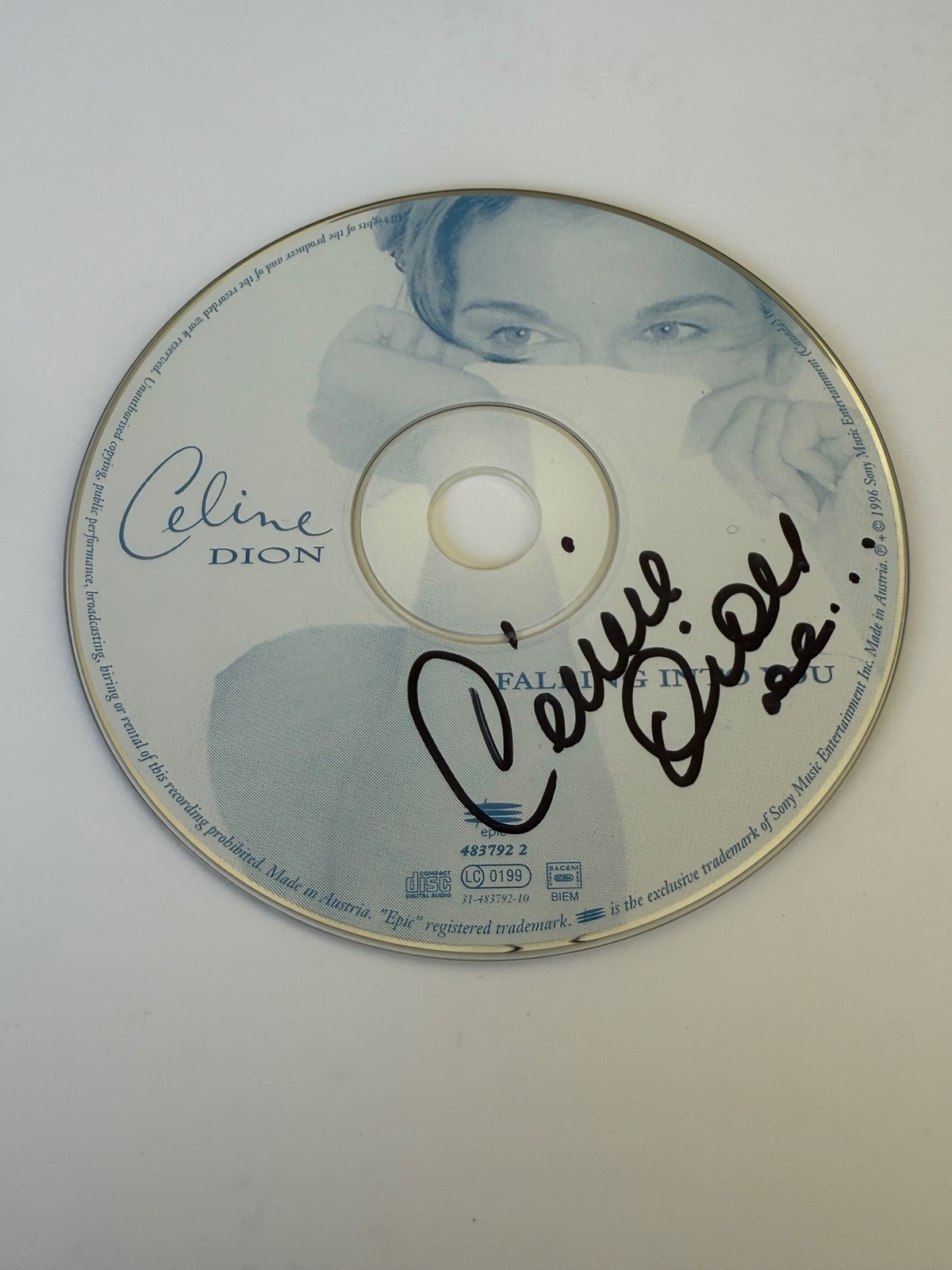 Celine Dion - Falling into you signed cd disc
