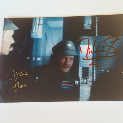 Julian Glover and Michael Sheard signed Star Wars photograph