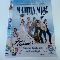 Mamma Mia the Movie DVD cover signed by Julie Walters and Colin Firth