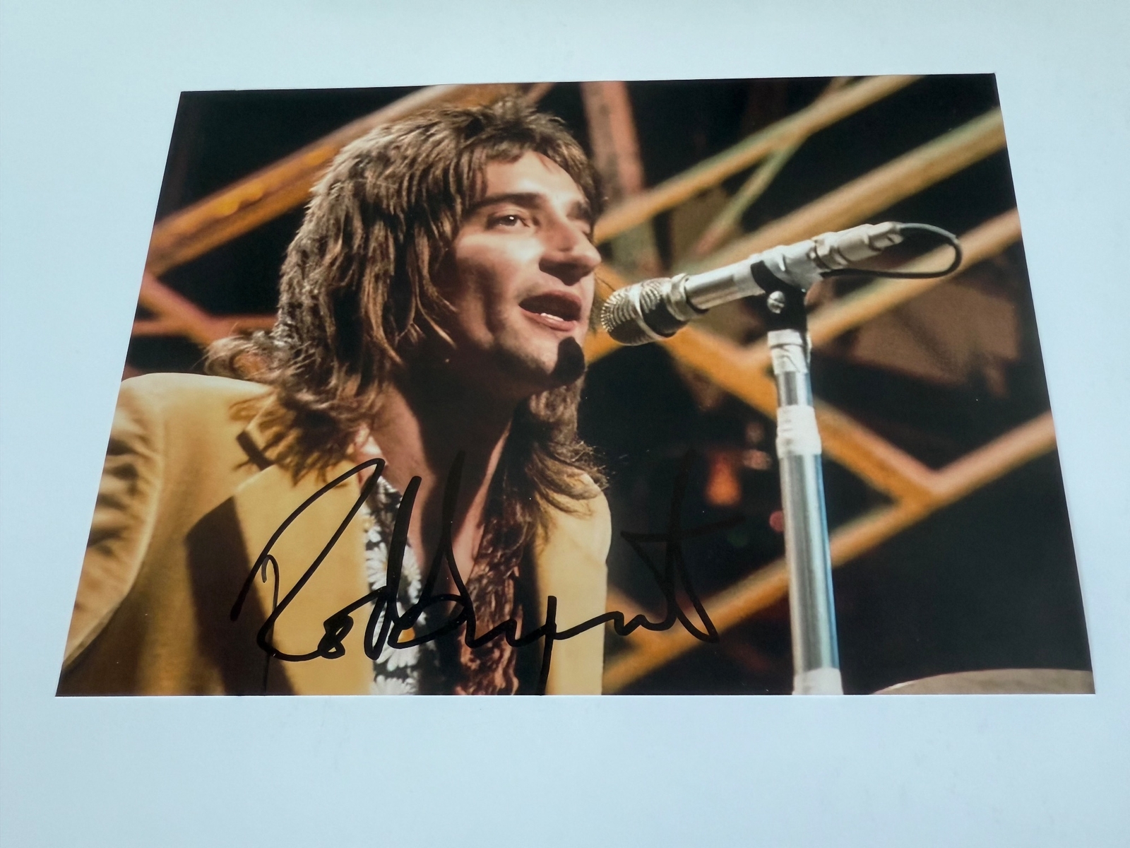 Signed Rod Stewart photo