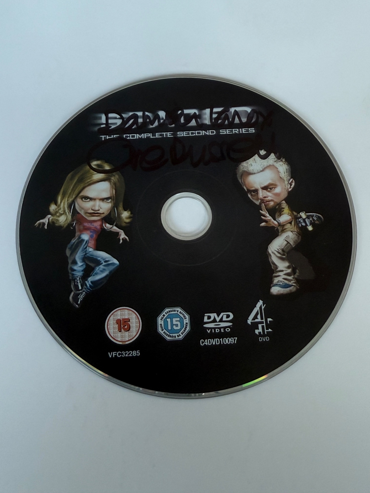 Spaced, the second series DVD signed by Clive Russell (Damien Knox)