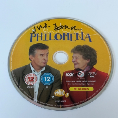 Philomena DVD Disc, signed by Judi Dench. Disc only