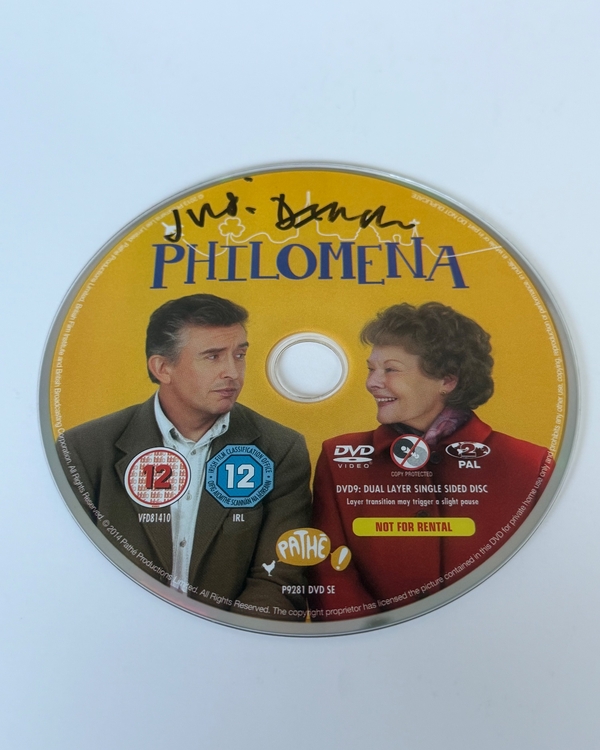 Philomena DVD Disc, signed by Judi Dench. Disc only