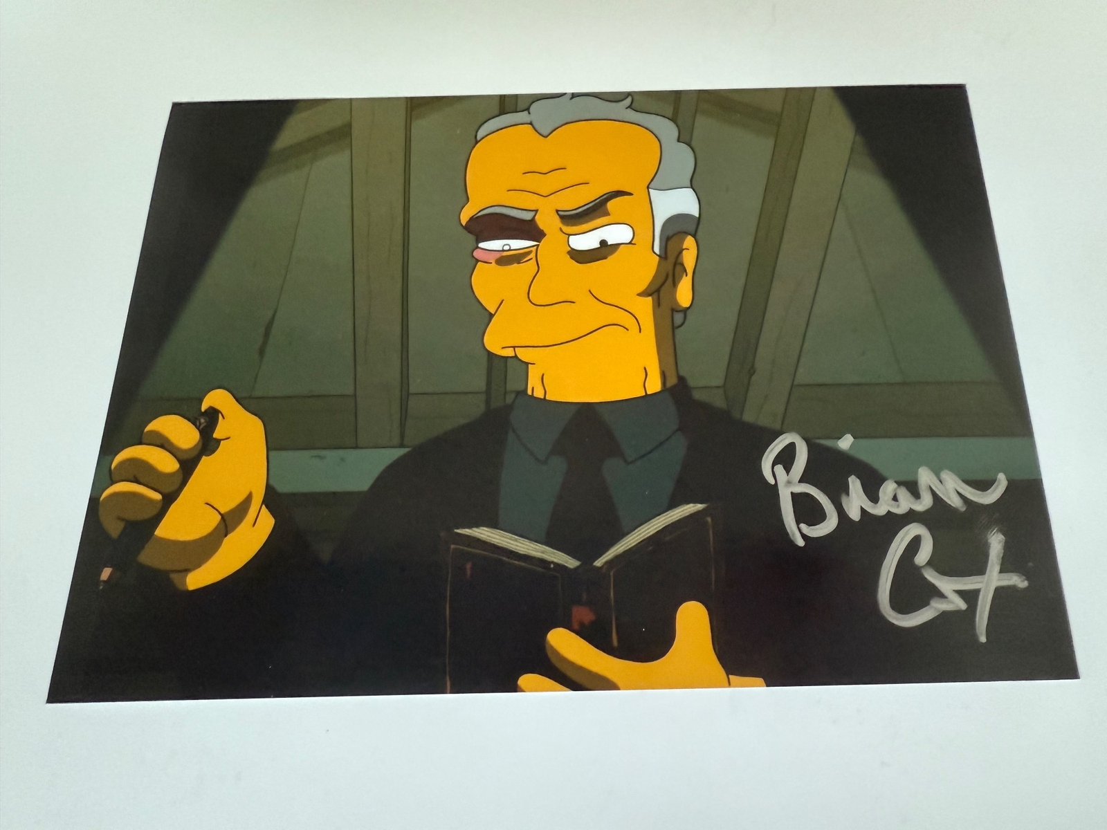 Simpsons photo signed by Brian Cox