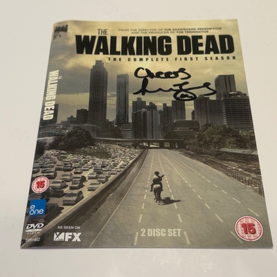The Walking Dead - The Complete First Series DVD cover signed by Lennie James. Sleeve only