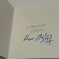 Christmas Card signed by Wayne Gretzky.