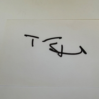 Terence Stamp signed card