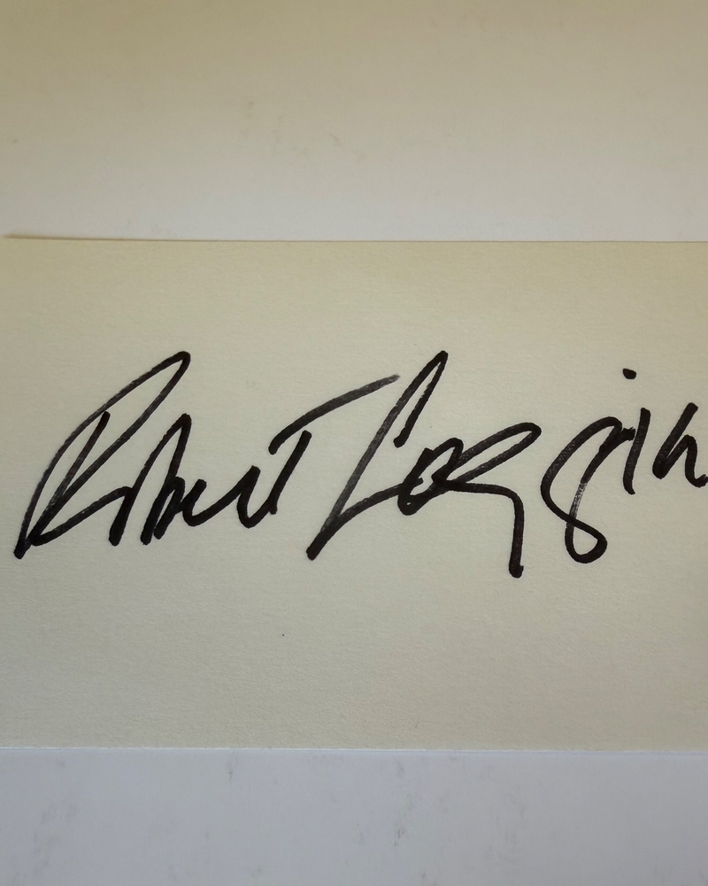 Robert Loggia signed card