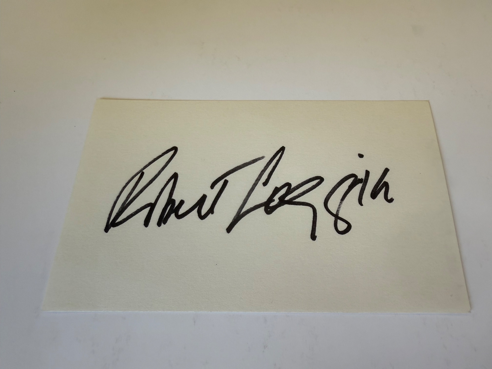 Robert Loggia signed card