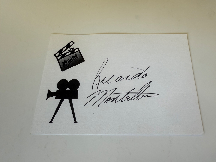 Ricardo Montalban signed card