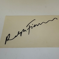 Ralph Fiennes signed card