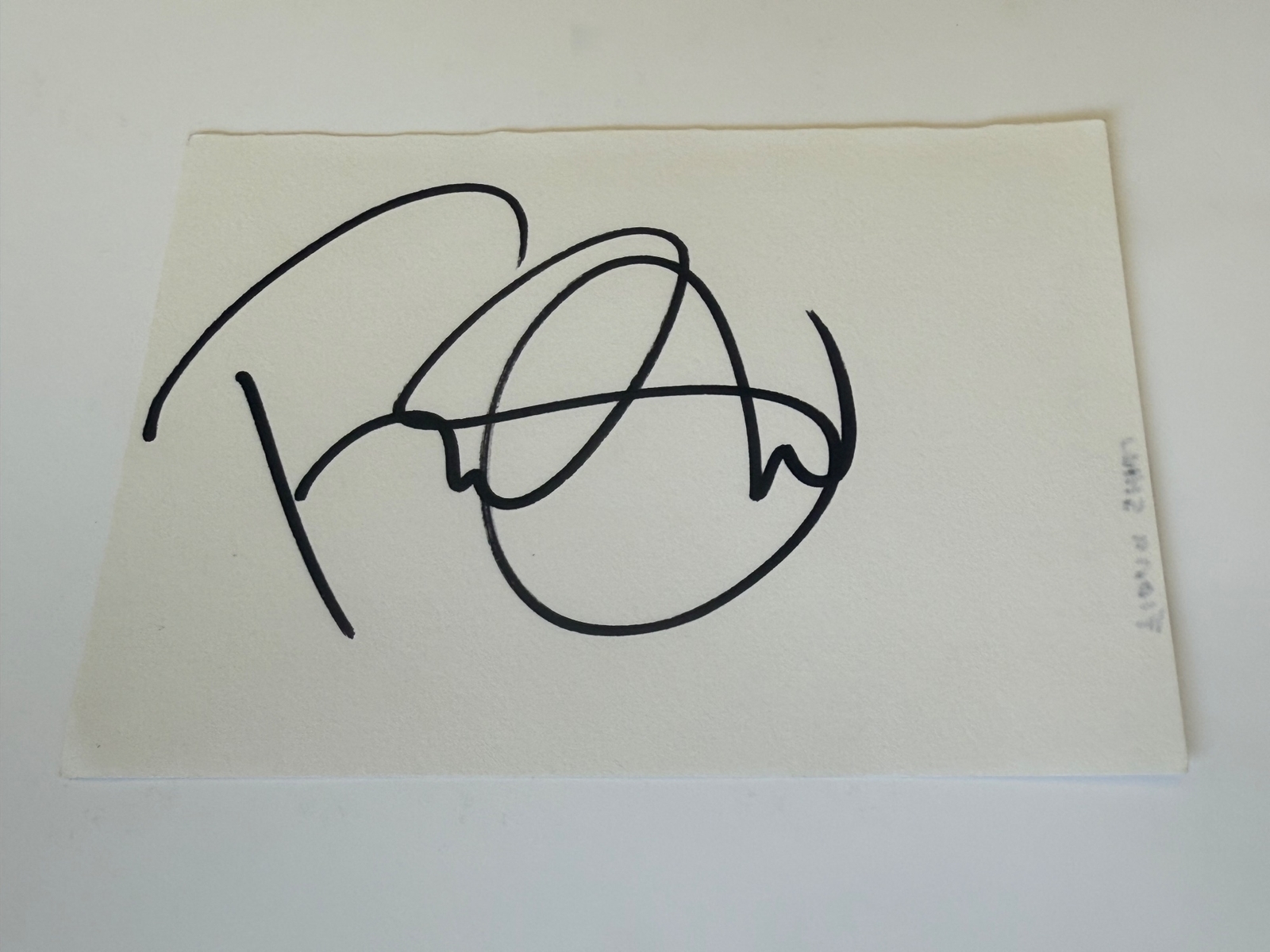 Fiona Shaw signed card